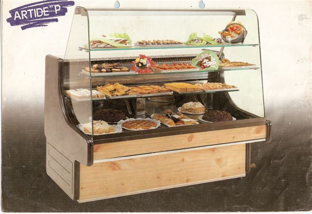 zákusková vitrina ZOIN, 140 cm, rovné sklo